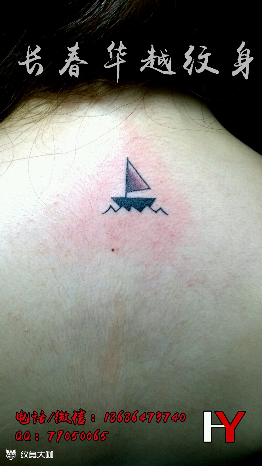 小船_纹身图案手稿图片_华越的纹身作品集
