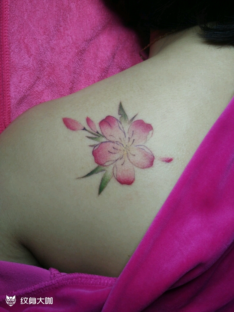 桃花_纹身图案手稿图片_晶彩无限的纹身作品集