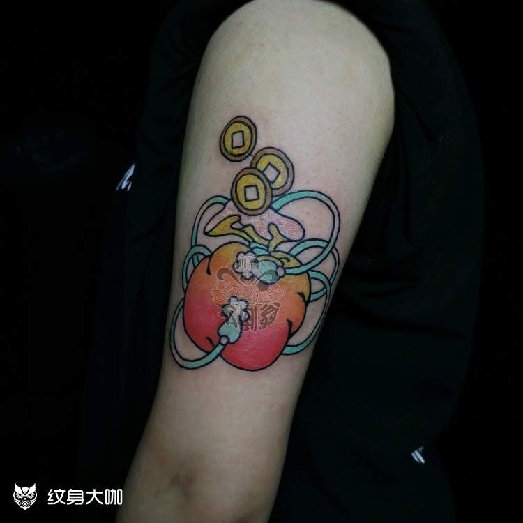 钱袋90_纹身图案手稿图片_蔡越的纹身作品集