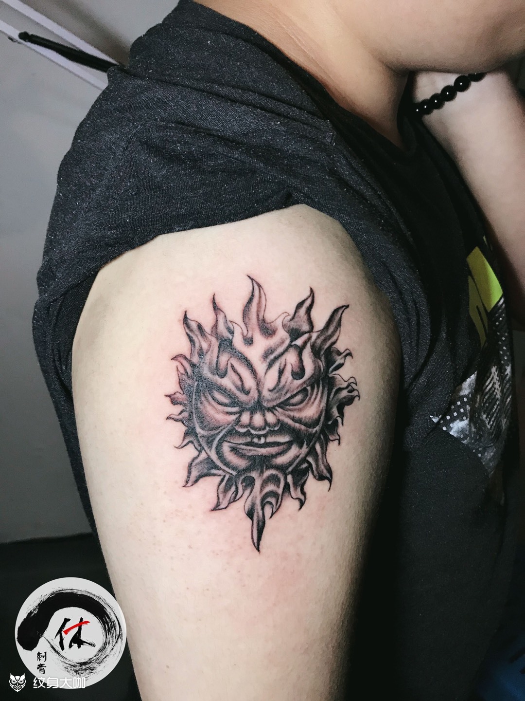 太阳图腾_纹身图案手稿图片_一休哥的纹身作品集