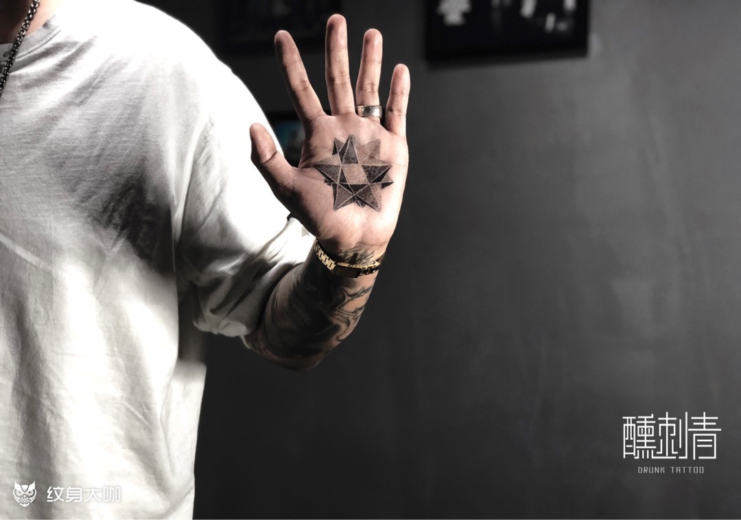 手心_纹身图案手稿图片_黑胖的纹身作品集