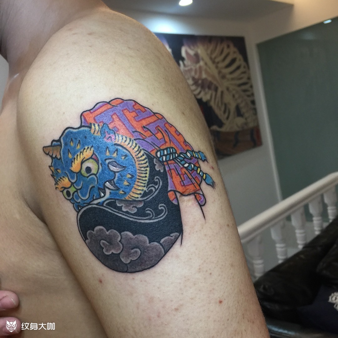 风神雷神_纹身图案手稿图片_初代雕冕 的纹身作品集