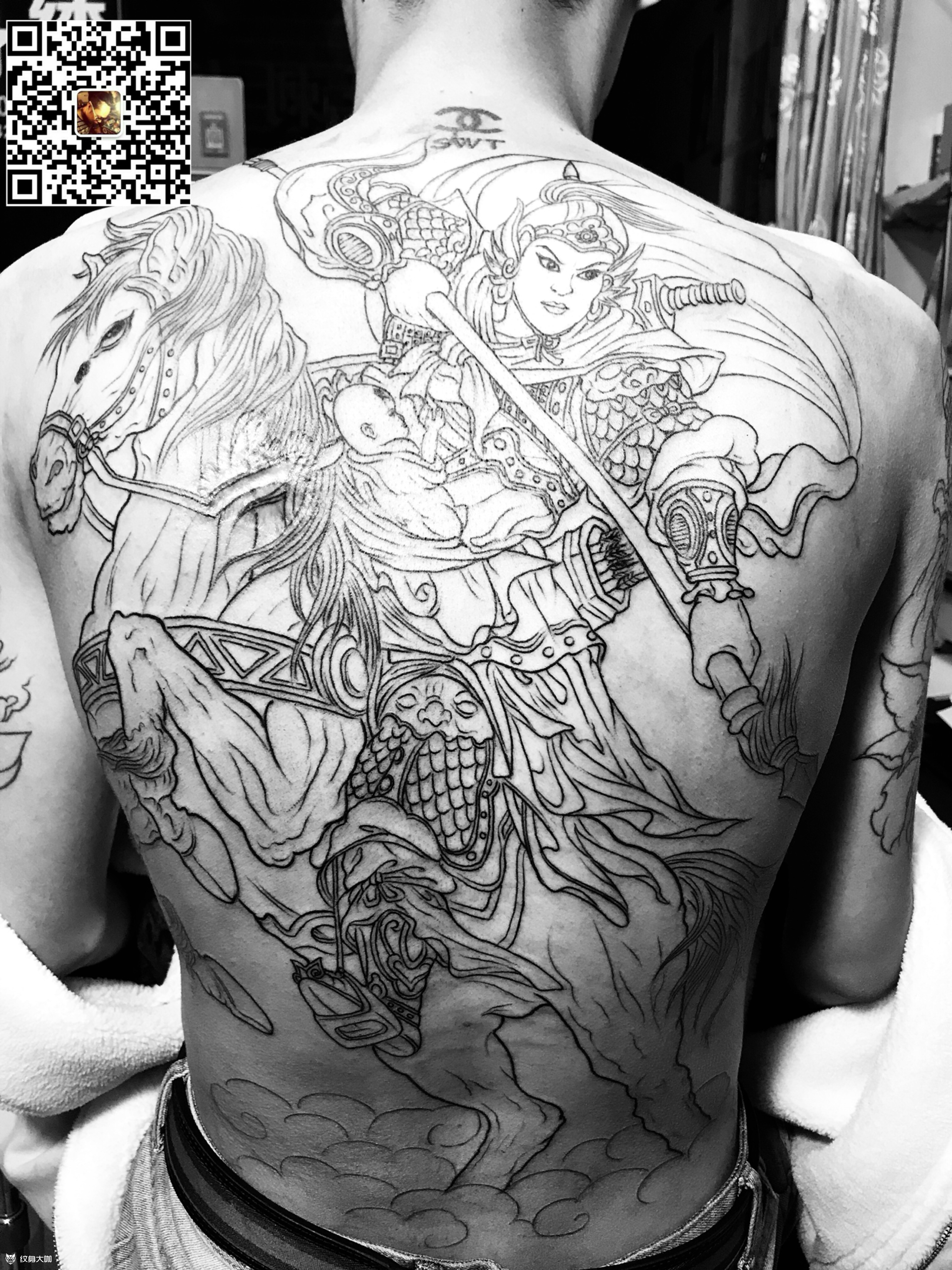 赵子龙未完成_纹身图案手稿图片_谢享青的纹身作品集