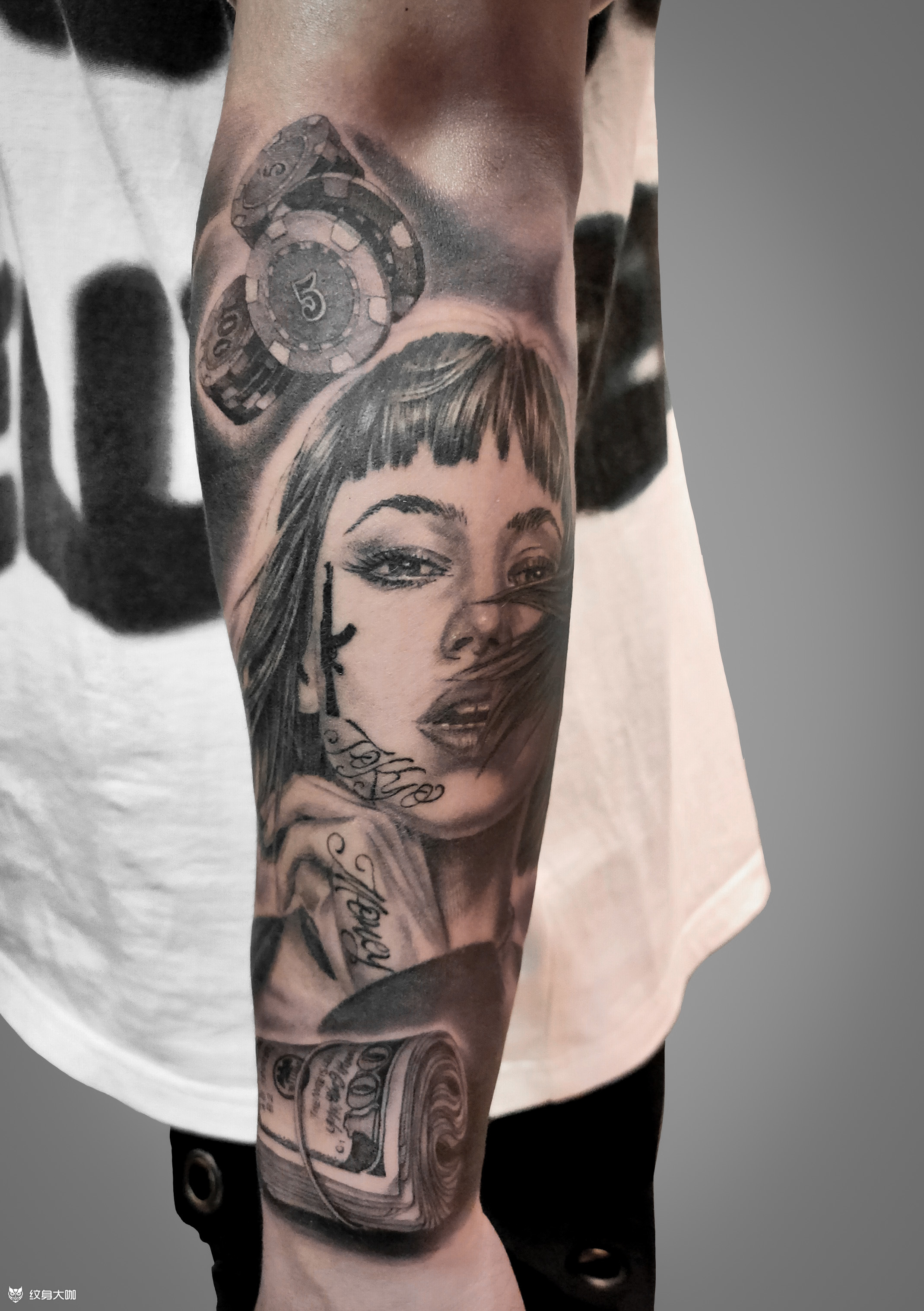 小臂拼图_纹身图案手稿图片_周飞言的纹身作品集