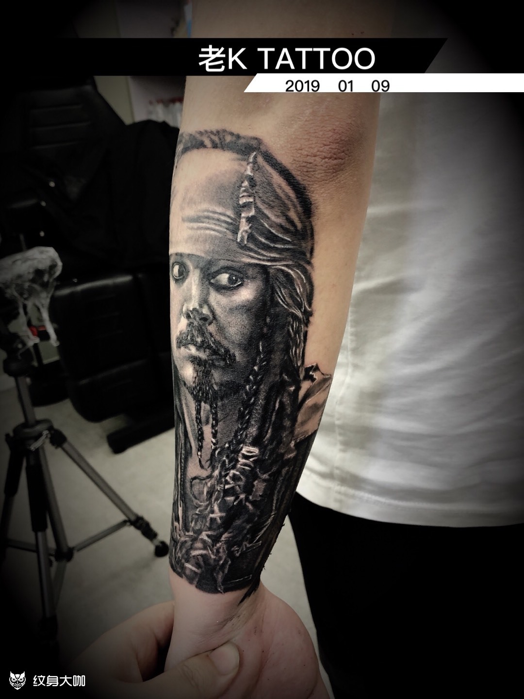 杰克船长_纹身图案手稿图片_老k的纹身作品集