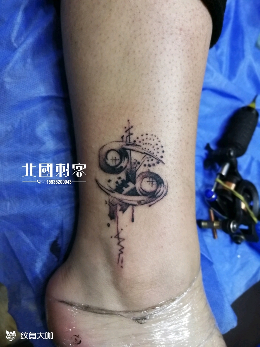 巨蟹座_纹身图案手稿图片_北国刺客的纹身作品集