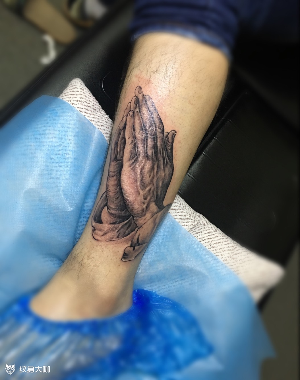 祈祷之手_纹身图案手稿图片_金茉的纹身作品集