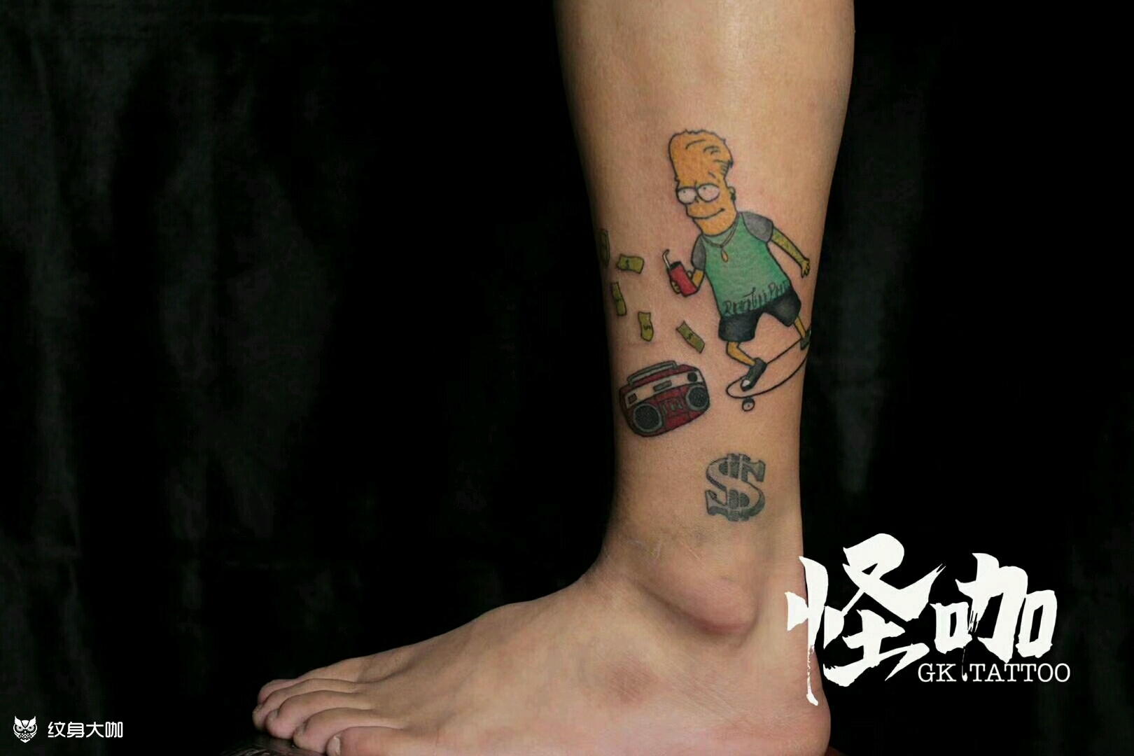 辛普森_纹身图案手稿图片_天津怪咖的纹身作品集