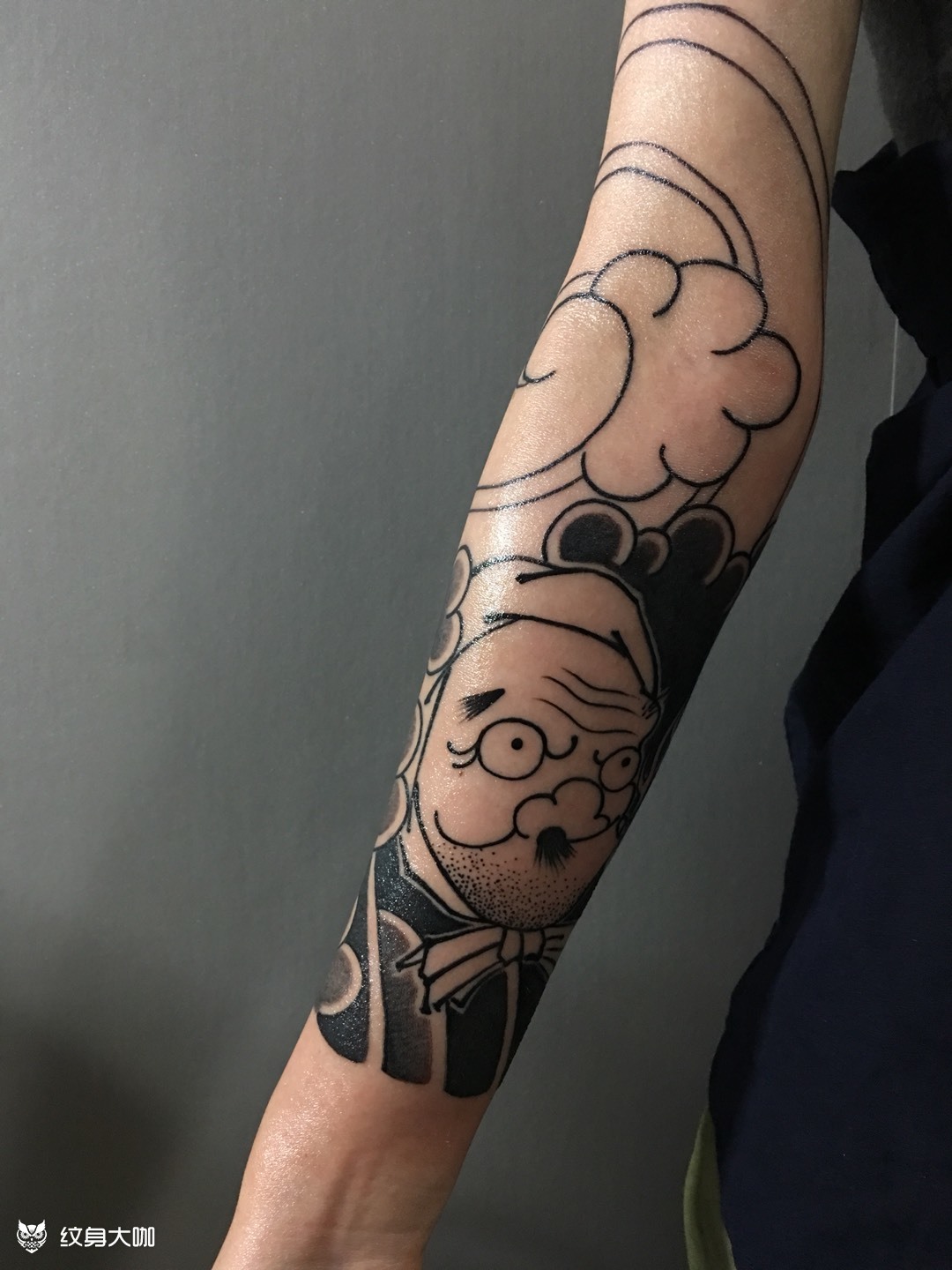 火男_纹身图案手稿图片_谭鑫的纹身作品集