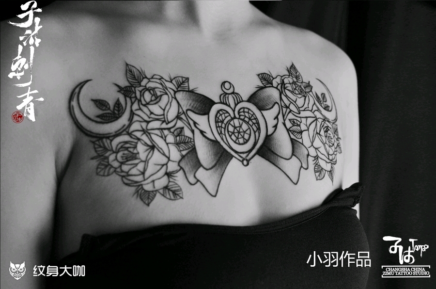 花胸的花_纹身图案手稿图片_长沙08子沐的纹身作品集