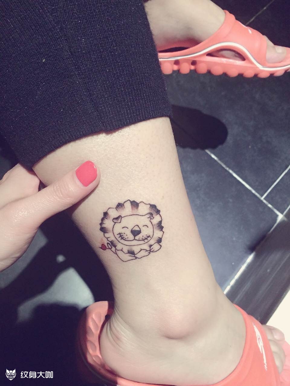 小狮子_纹身图案手稿图片_李慧的纹身作品集