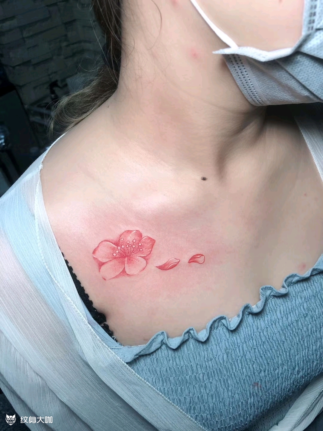 锁骨樱花_纹身吧社区 - 纹身大咖