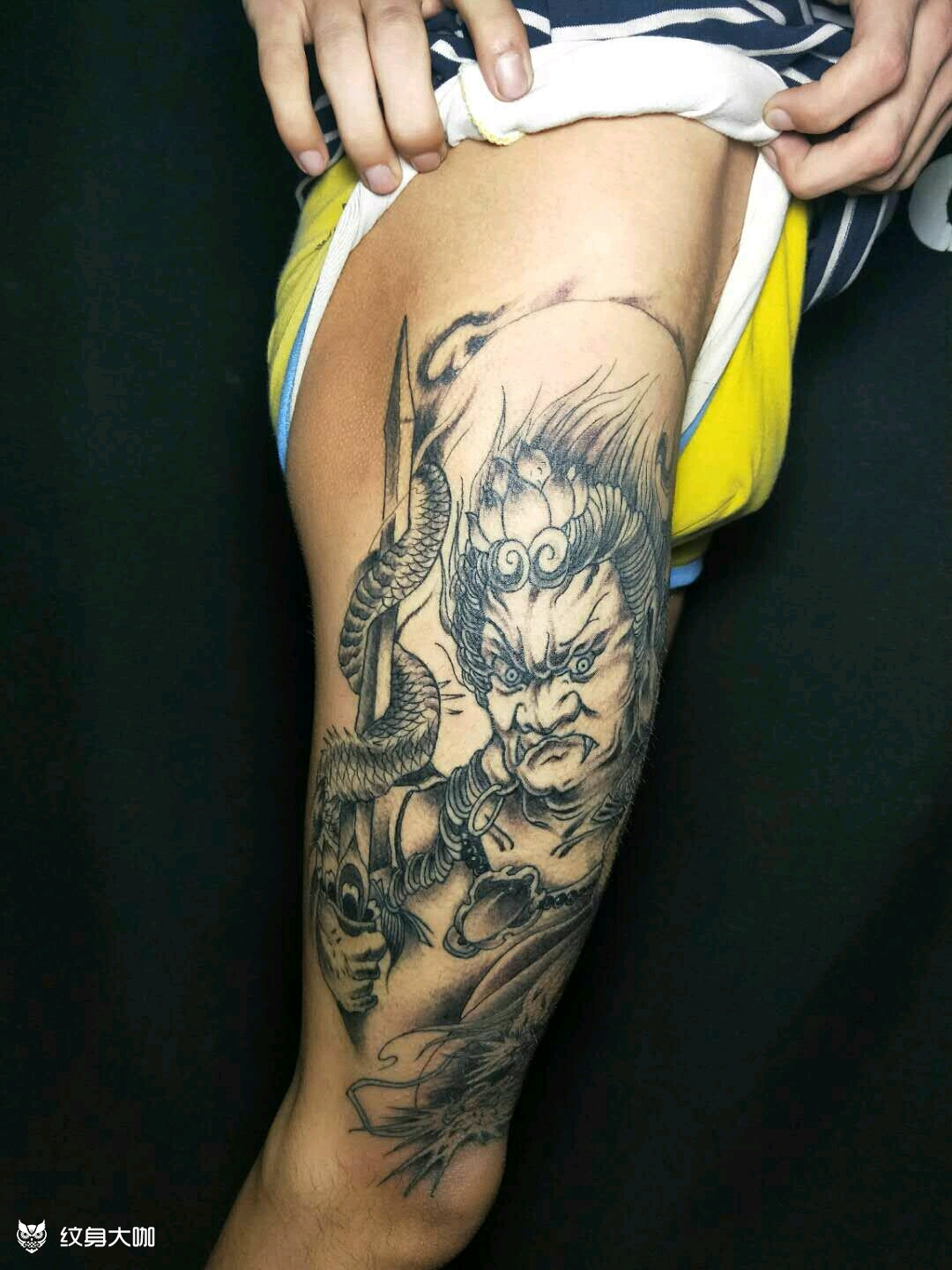 接花腿_纹身图案手稿图片_刺尊的纹身作品集