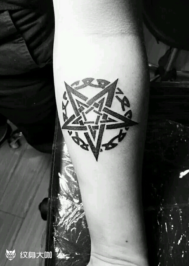 五星星图腾_纹身图案手稿图片_我是大姜的纹身作品集