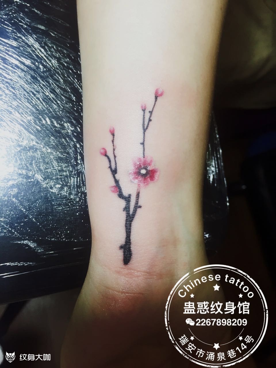 手腕桃花朵朵_纹身图案手稿图片_坦克的纹身作品集