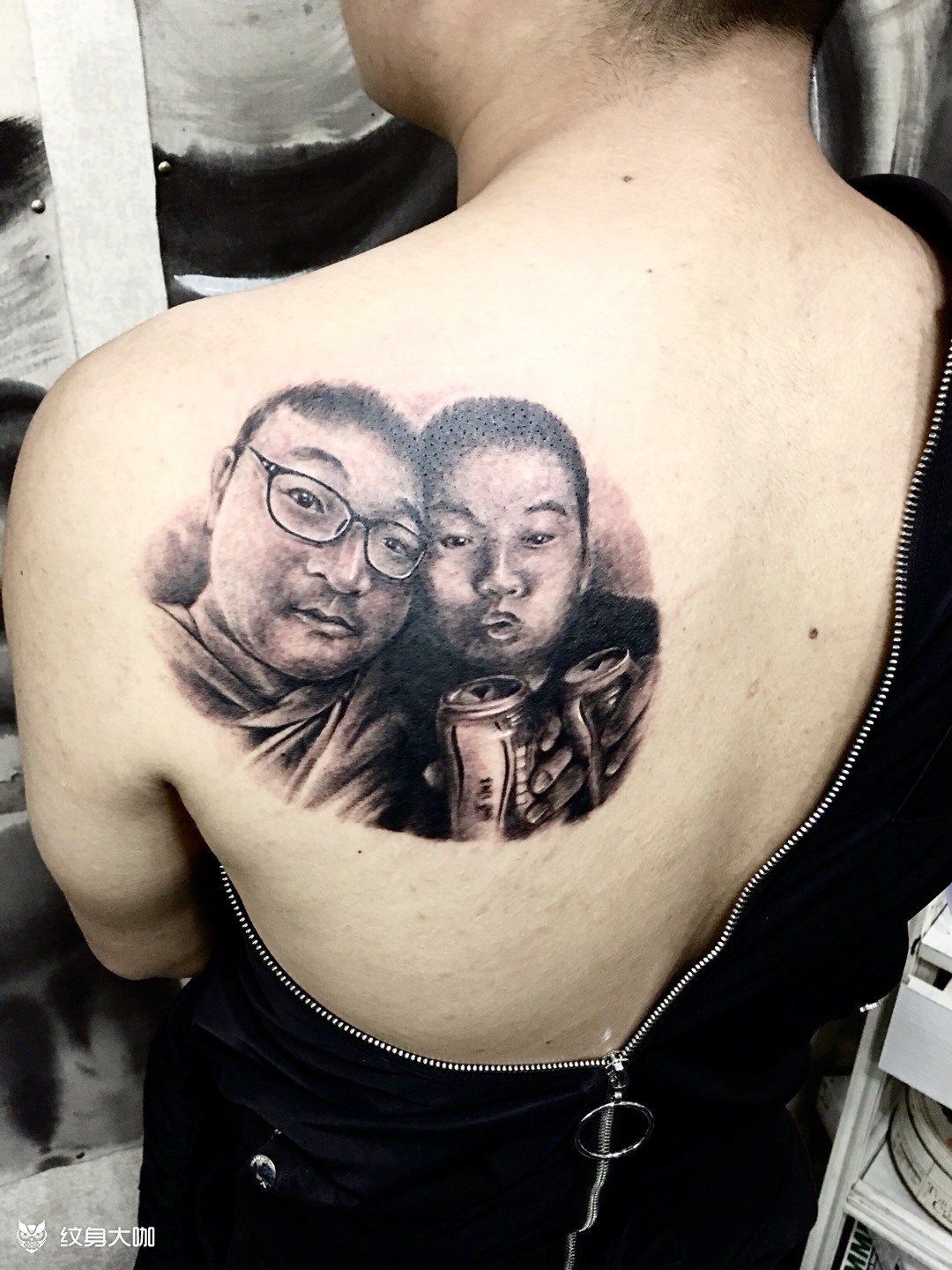 兄弟情_纹身图案手稿图片_贺尚文的纹身作品集