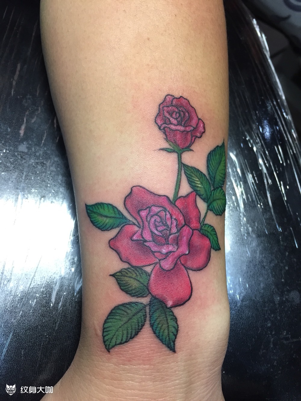 小臂 烟疤 遮盖 95._纹身图案手稿图片_杨东的纹身作品集