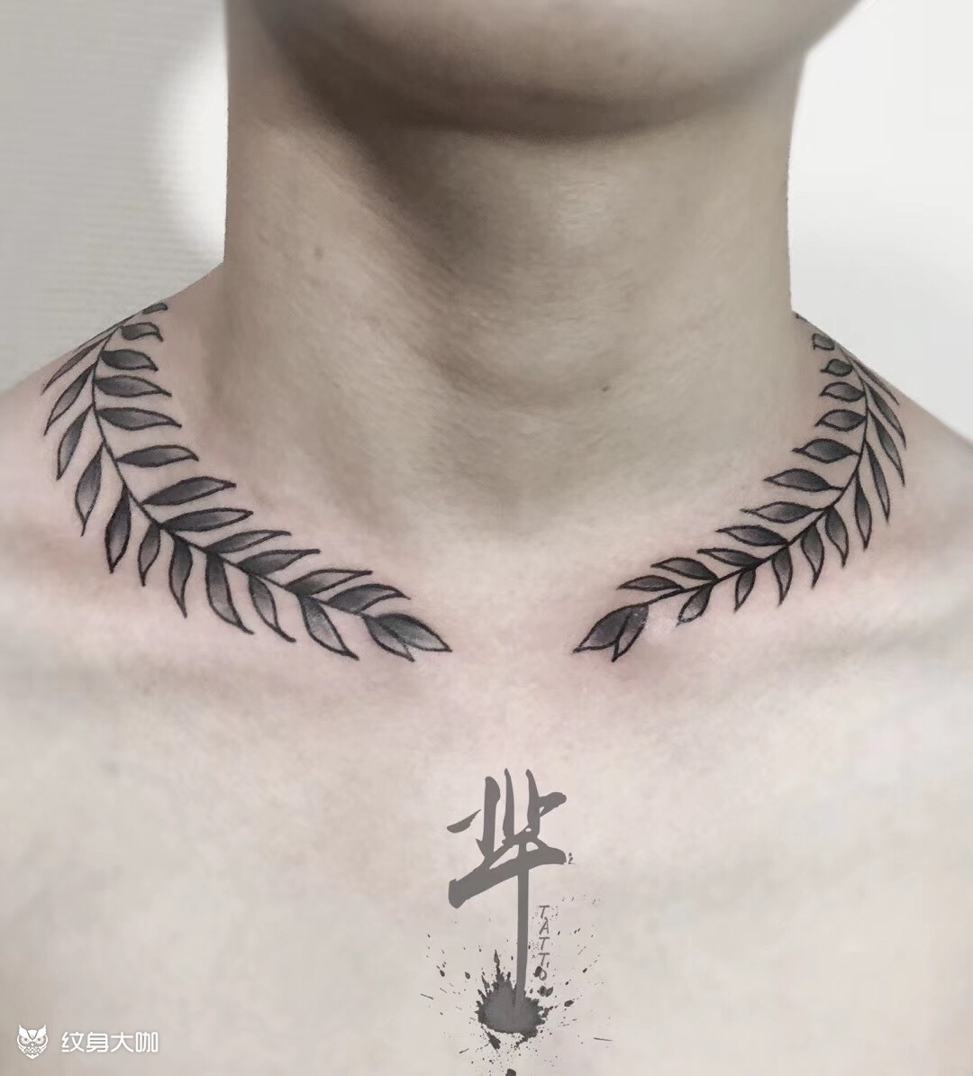 锁骨纹身_纹身图案手稿图片_无线的纹身作品集