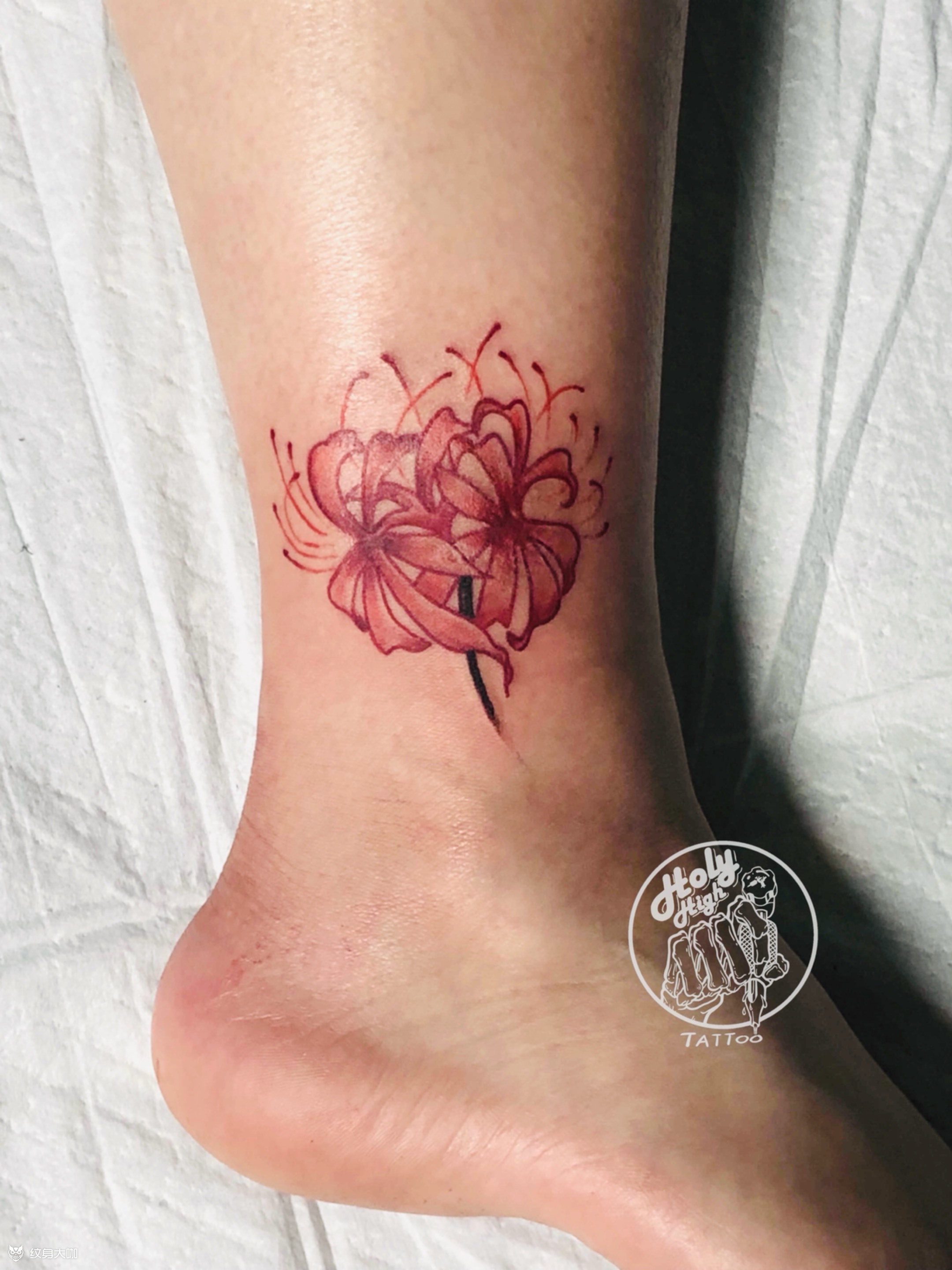 桔梗花_纹身图案手稿图片_好厉害哥哥(预约直接加微信)的纹身作品集