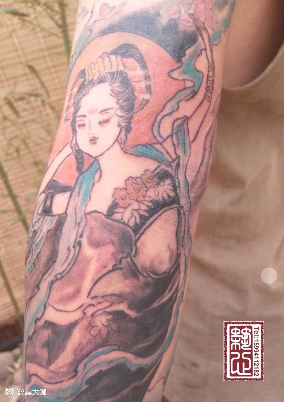 古风花臂_纹身图案手稿图片_筑心的纹身作品集