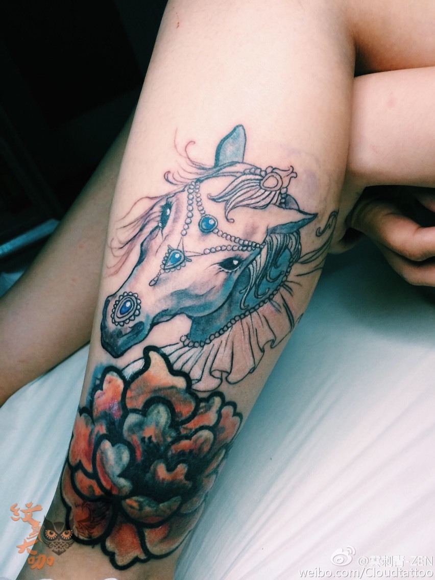 马_纹身图案手稿图片_zen的纹身作品集
