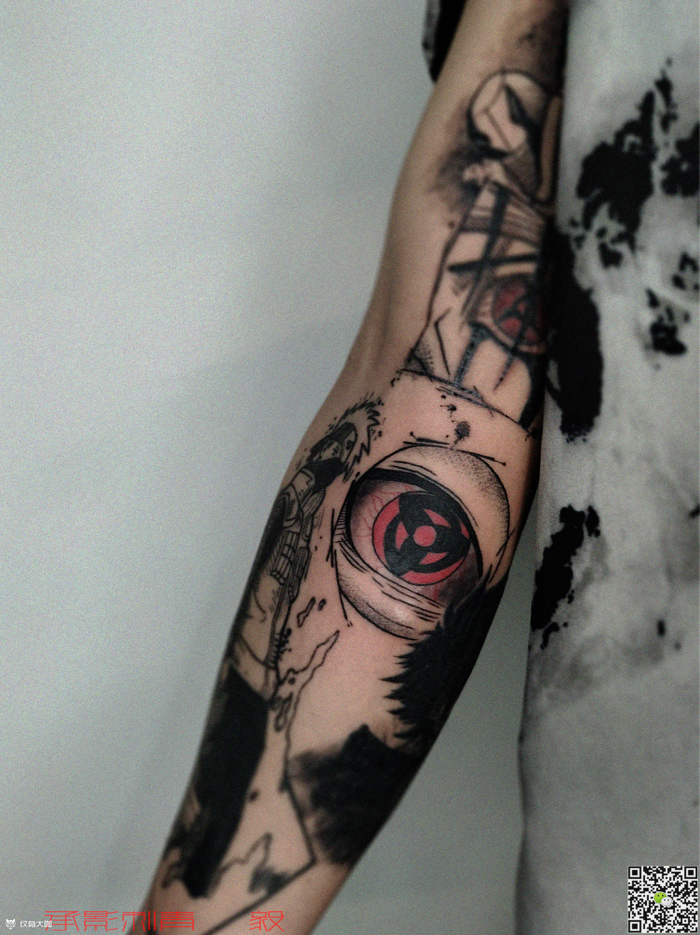 写轮眼_纹身图案手稿图片_重庆承影的纹身作品集