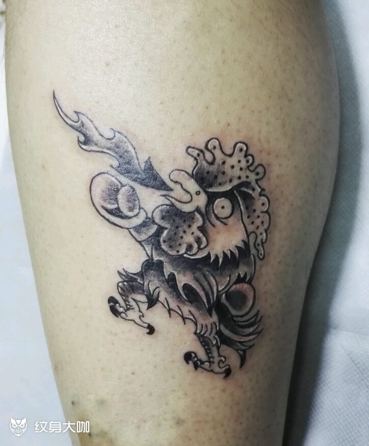 喷火鸡拳击手(300元)_纹身图案手稿图片_叉叉的纹身作品集