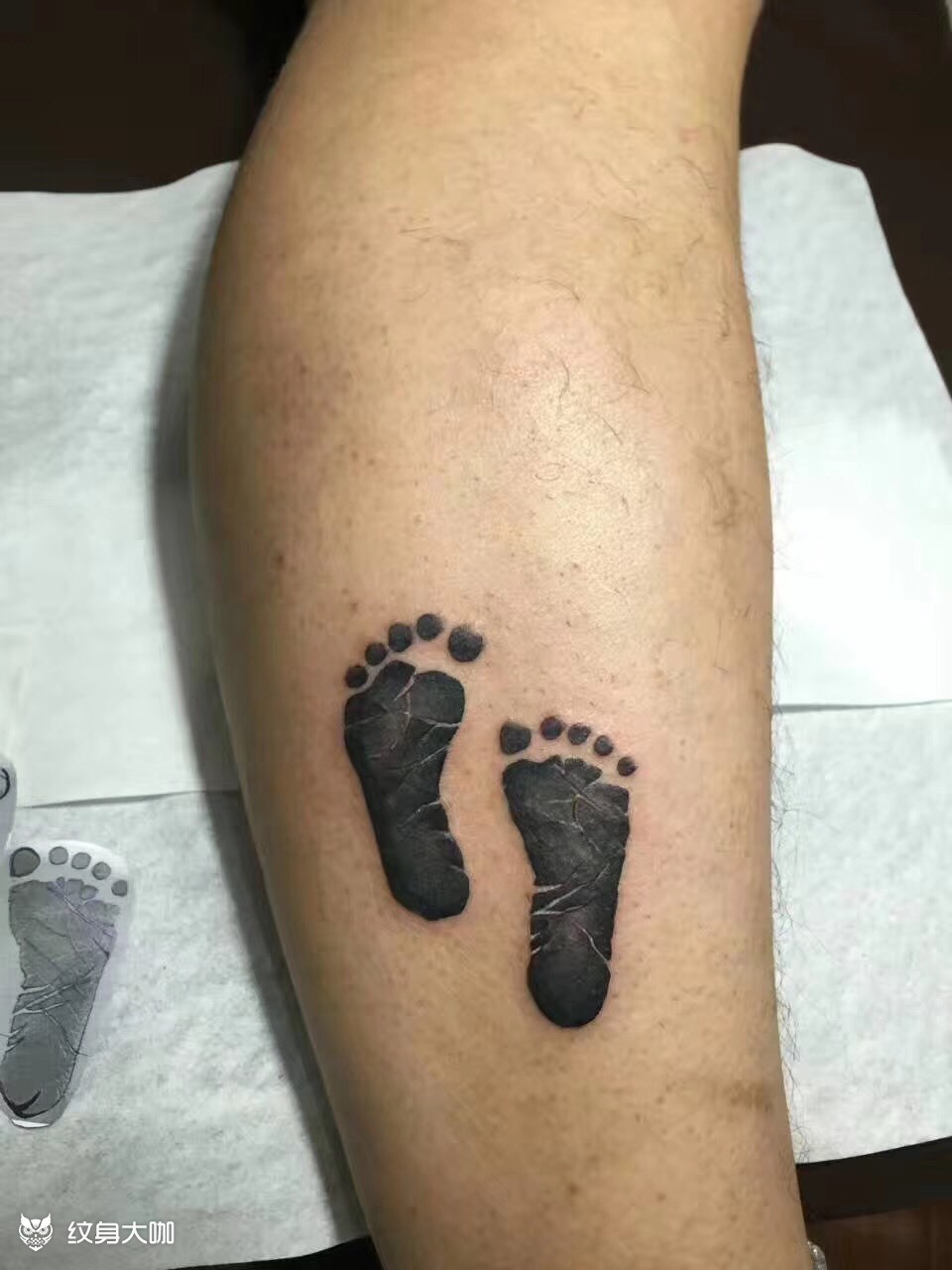 宝宝的脚印_纹身图案手稿图片_橙子姐姐06的纹身作品集