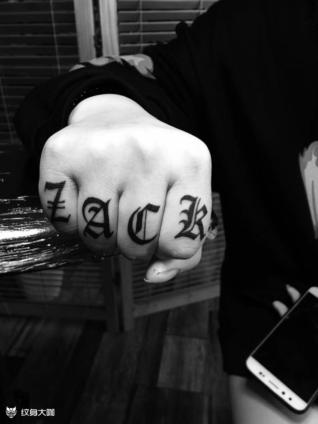 手指英文_纹身图案手稿图片_狼客总店的纹身作品集