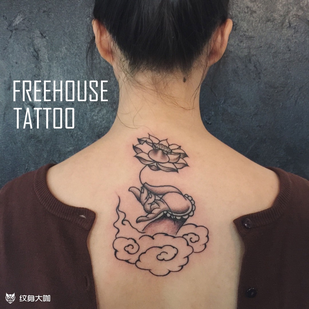 《佛手莲花》_纹身图案手稿图片_钟东垦的纹身作品集