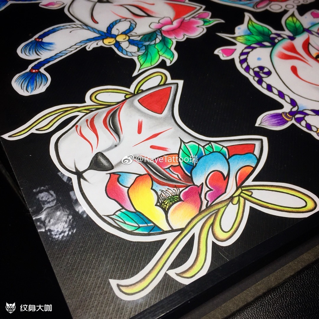 稻荷神使者02_纹身图案手稿图片_raye 瑞哥的纹身作品集