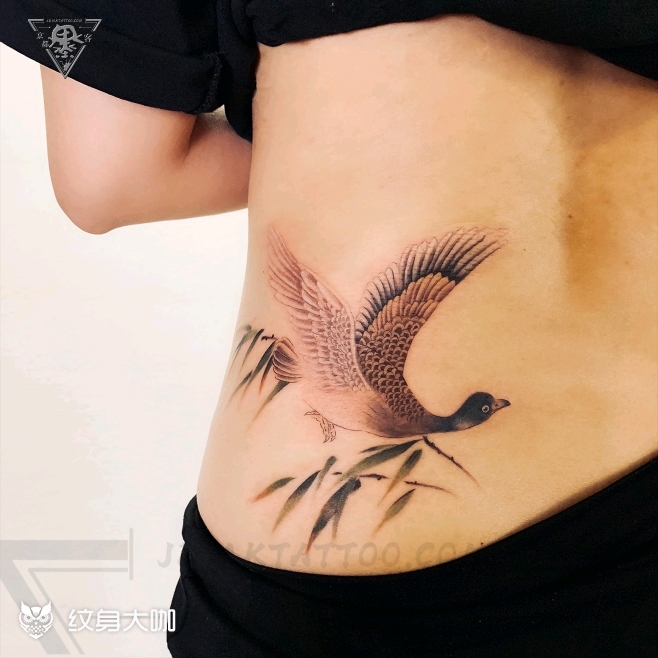 纹身刺青大雁爱情忠贞