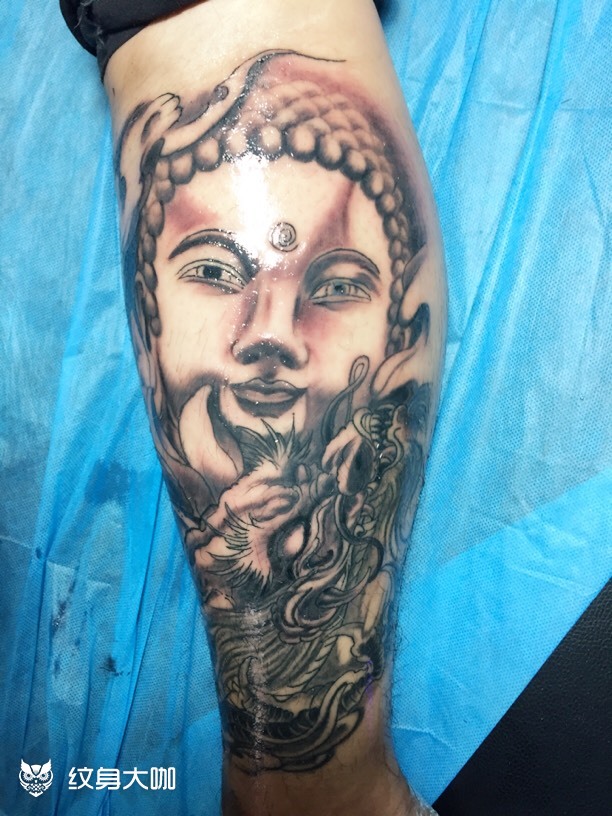 龙佛_纹身图案手稿图片_阿圣的纹身作品集