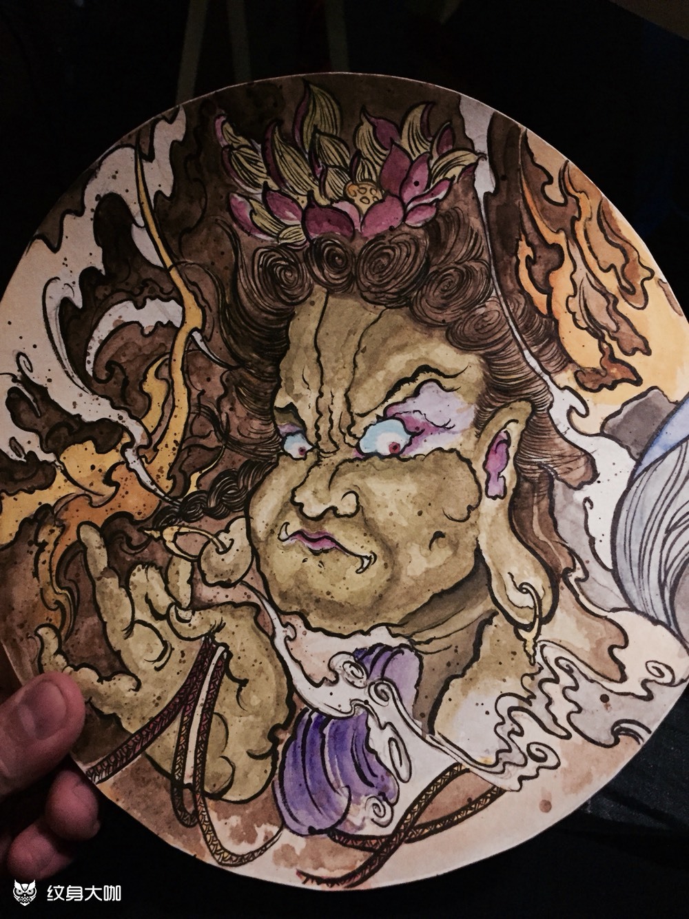 不动明王.不动尊菩萨._纹身图案手稿图片_danny的纹身作品集