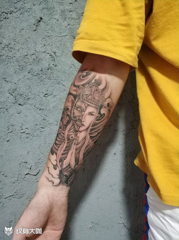 一念之间_纹身图案手稿图片_小斌的纹身作品集