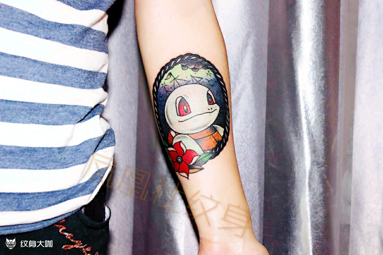 杰尼龟_纹身图案手稿图片_大仙的纹身作品集