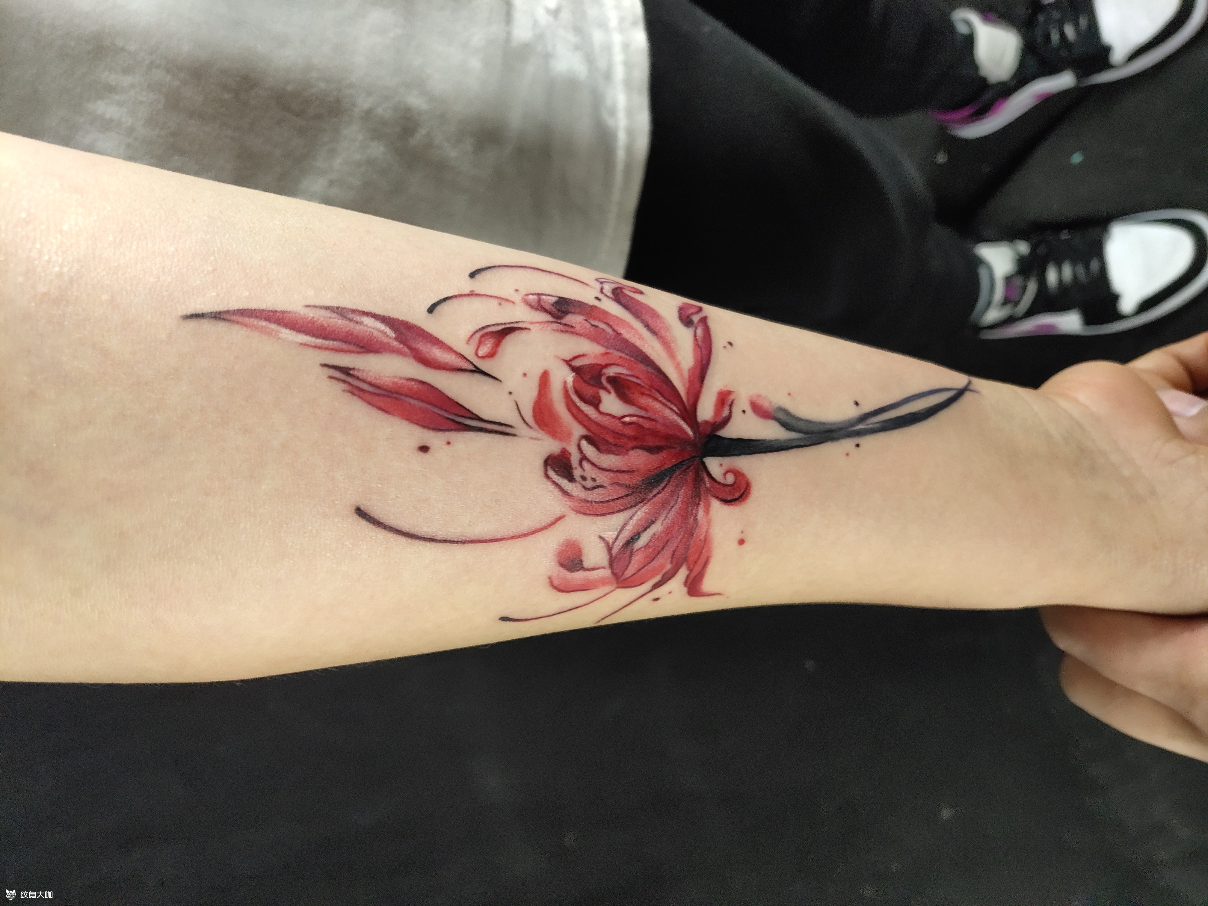 彼岸花_纹身图案手稿图片_l1ve的纹身作品集