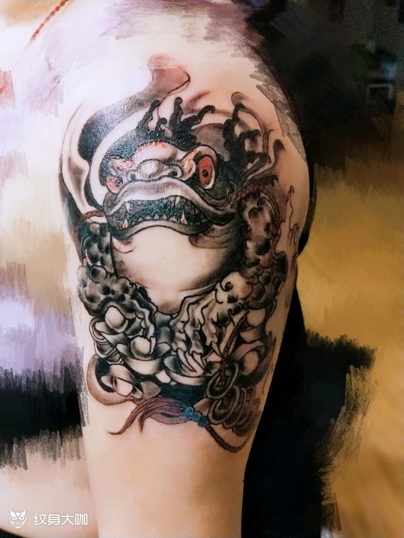 金蟾_纹身图案手稿图片_常虹的纹身作品集