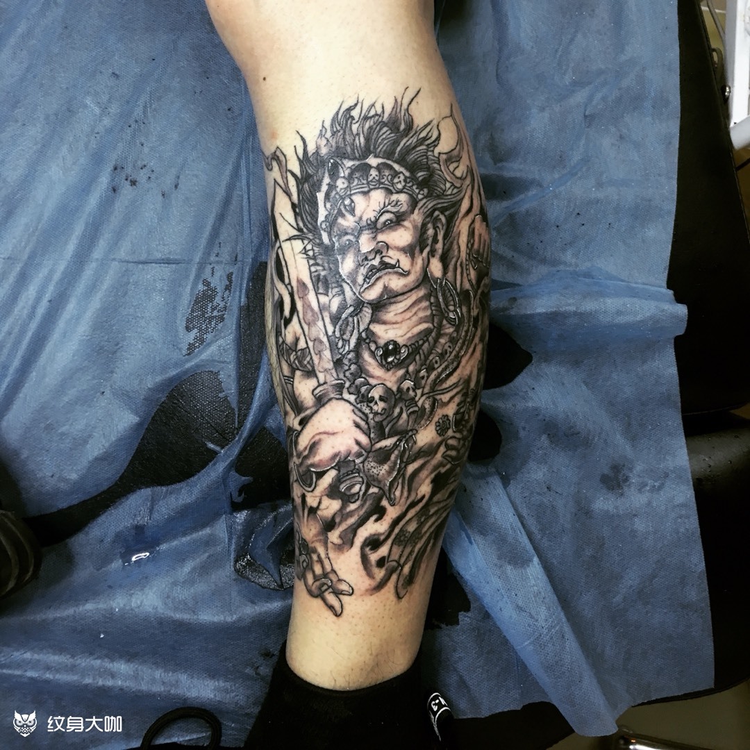 不动明王_纹身图案手稿图片_刘瑞雪的纹身作品集