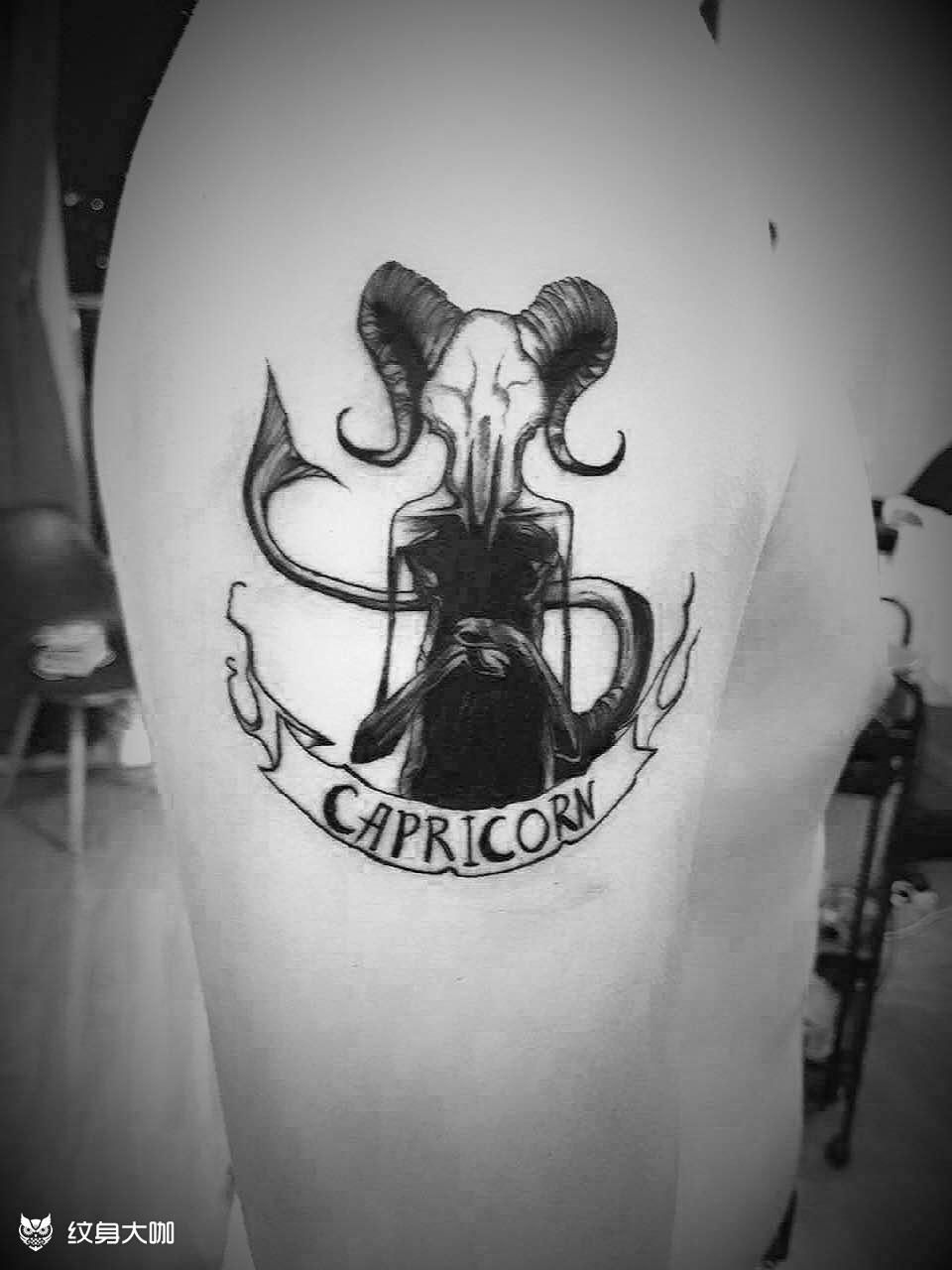 摩羯座_纹身图案手稿图片_小龙龙的纹身作品集