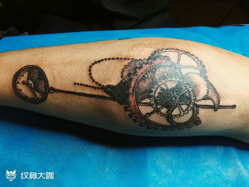 齿轮_纹身图案手稿图片_谭宇宁的纹身作品集