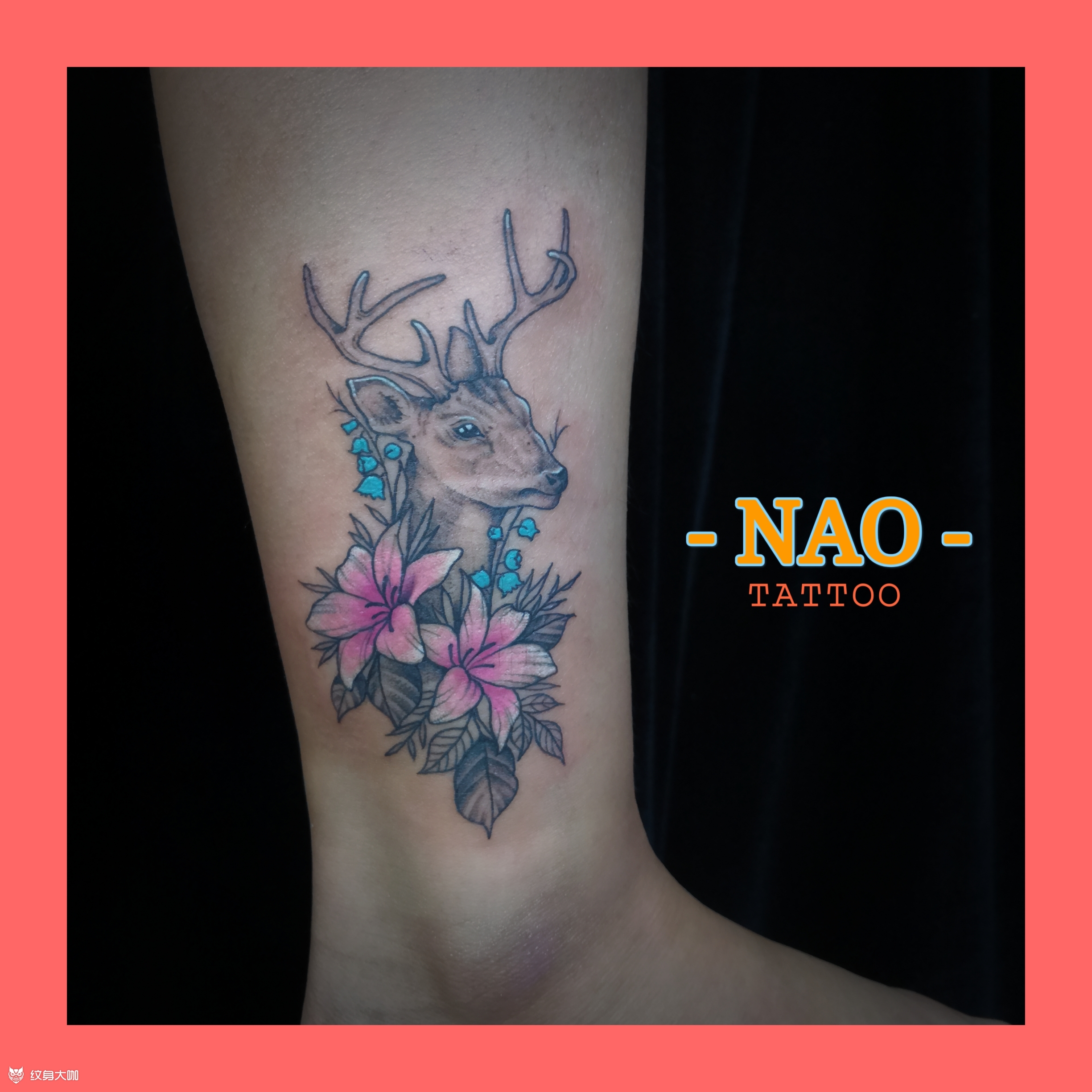 小鹿_纹身图案手稿图片_闹闹的纹身作品集