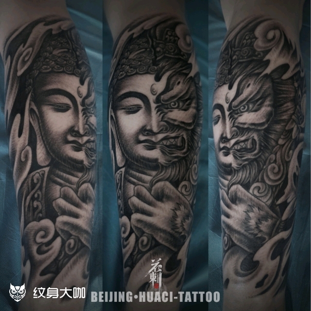 【善恶61一念之间】_纹身图案手稿图片_花刺的纹身作品集