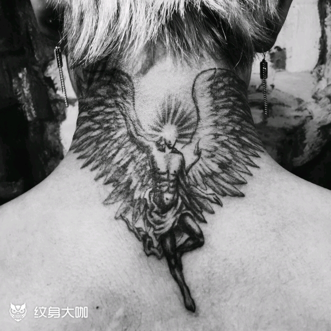 炽天使_纹身图案手稿图片_朋凯的纹身作品集