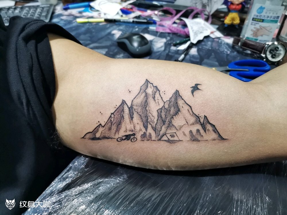 山川_纹身图案手稿图片_丁帅的纹身作品集