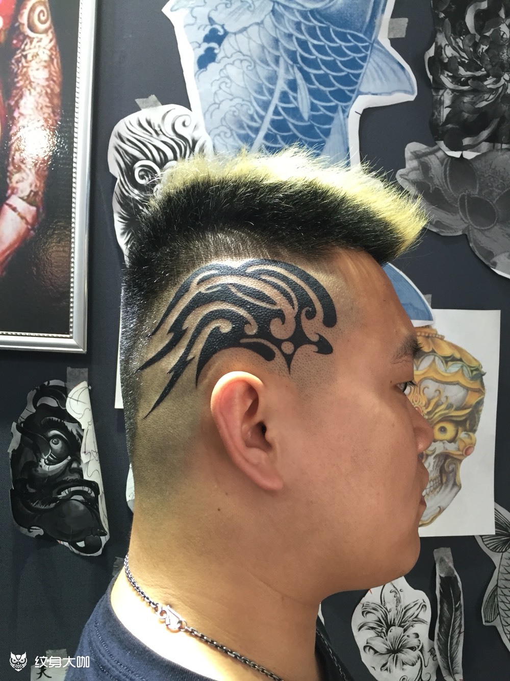 头 图腾_纹身图案手稿图片_何麟的纹身作品集