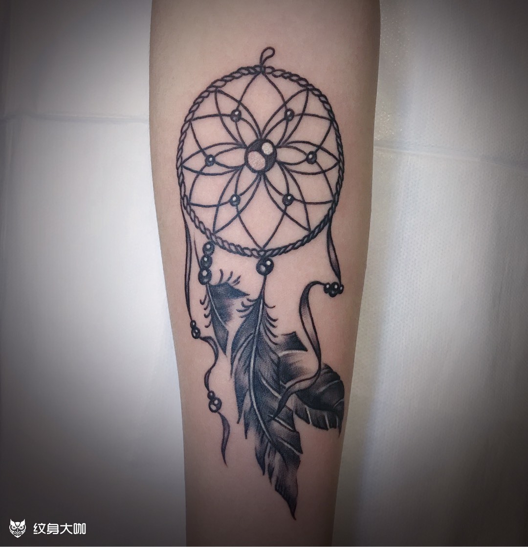 捕梦网_纹身图案手稿图片_饶琦的纹身作品集