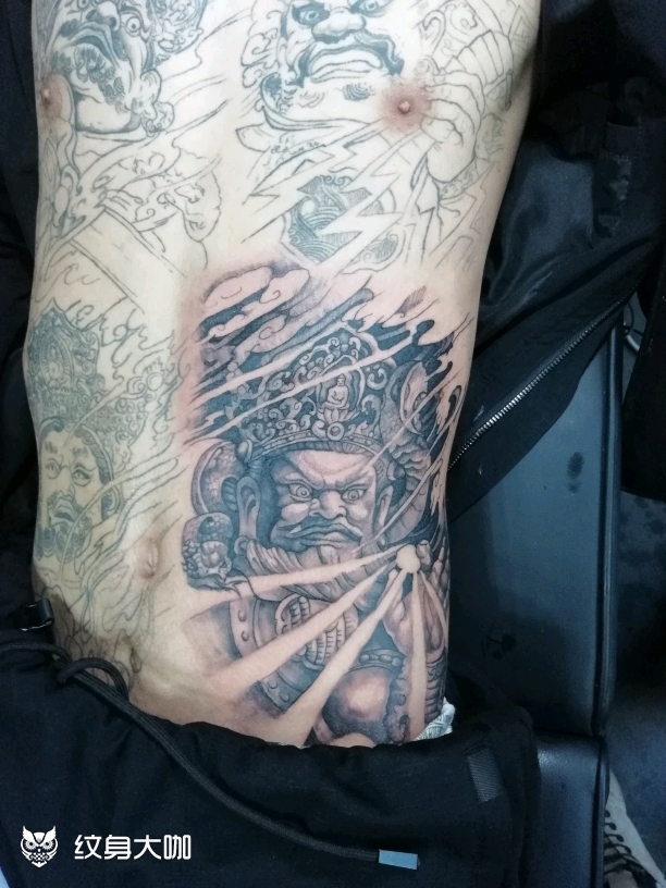 四大天王_纹身图案手稿图片_张琦的纹身作品集