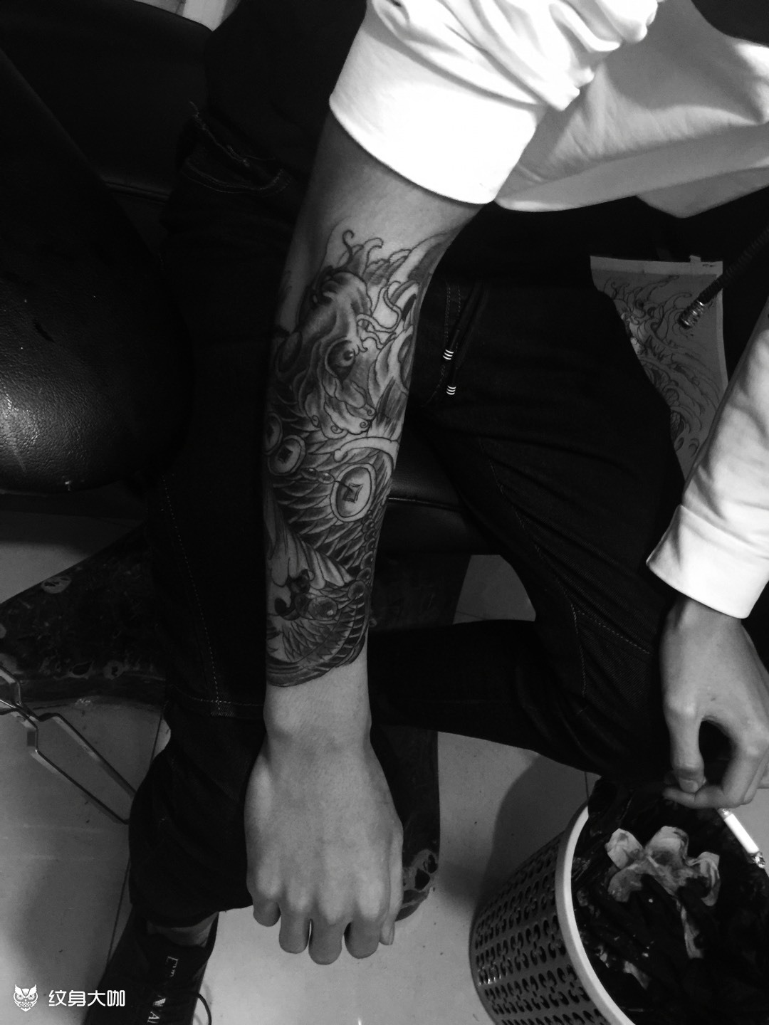 小臂龙_纹身图案手稿图片_格林的纹身作品集