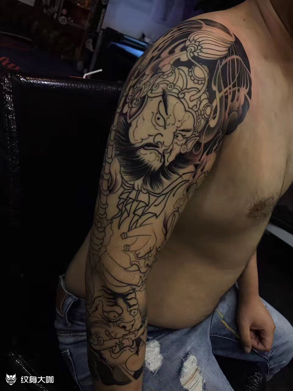 赵公明_纹身图案手稿图片_宓刺/子皓的纹身作品集